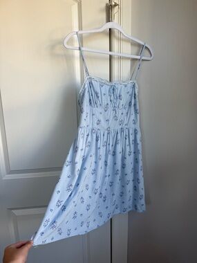 Aeropostale Light Blue Floral Mini Dress